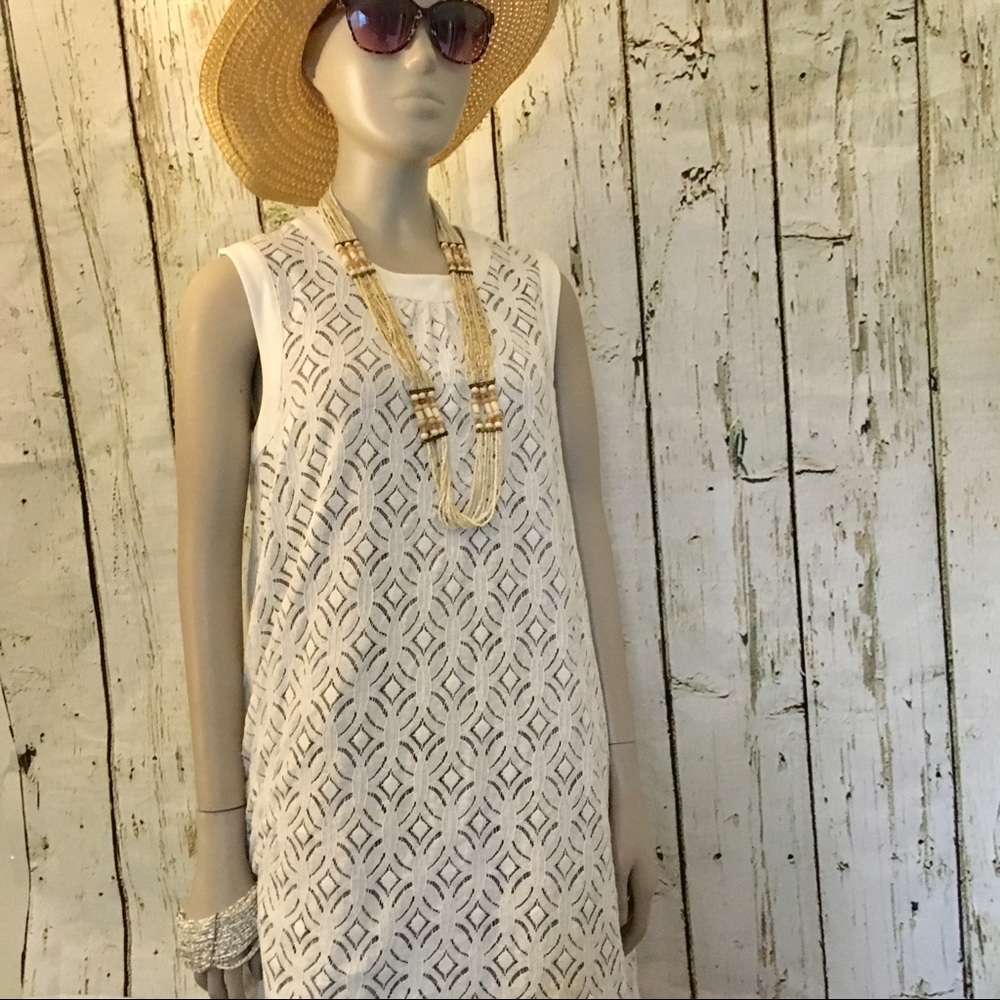 Nic+Zoe White  Dress  Sleeveless Size S